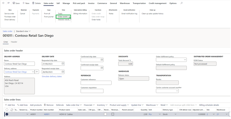 How to use Order Events in D365 SCM