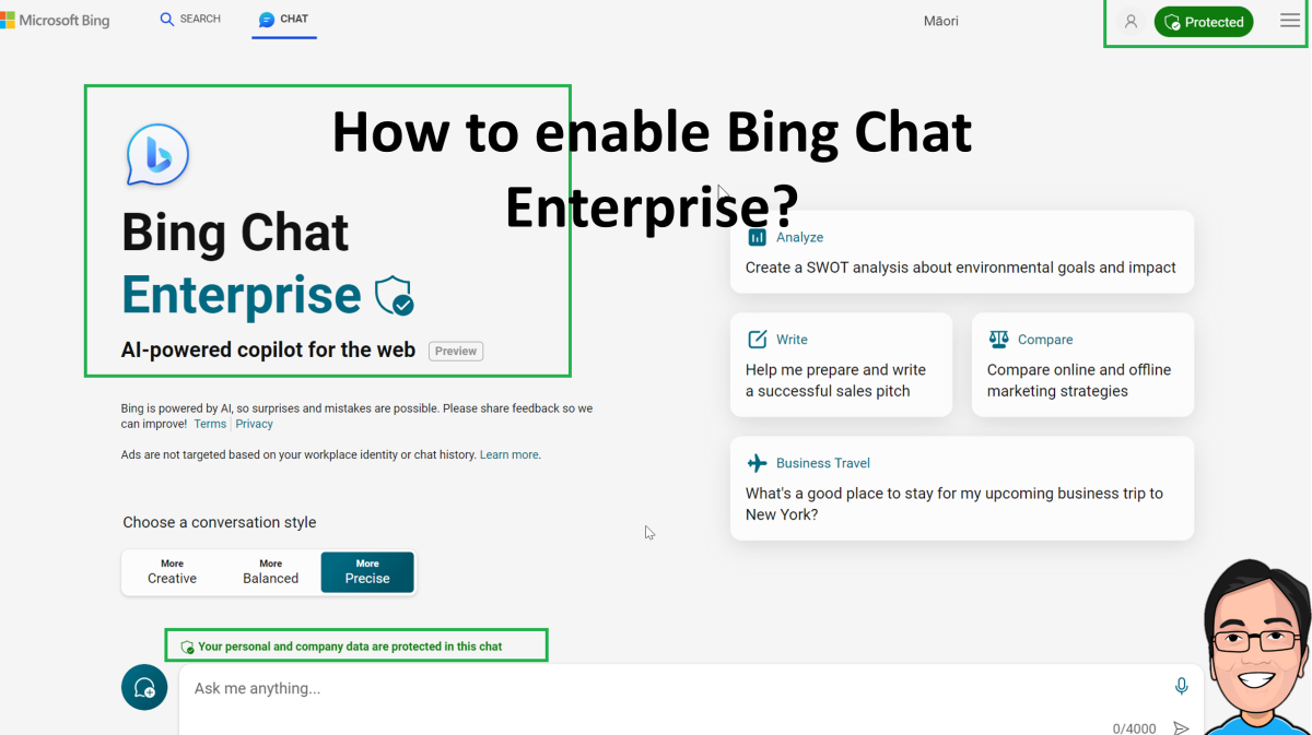 How to enable Bing Chat Enterprise (BCE) for your organization ?