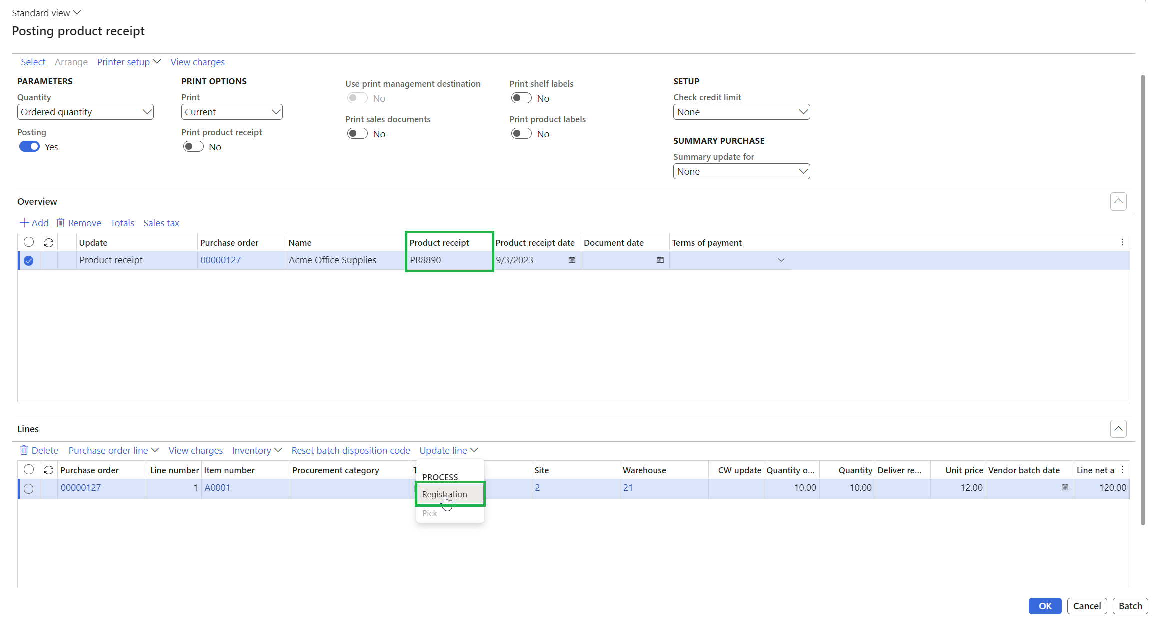 How to block inventory during product receipt for Basic Warehouses