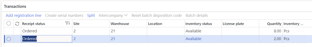 How to block inventory during product receipt for Basic Warehouses