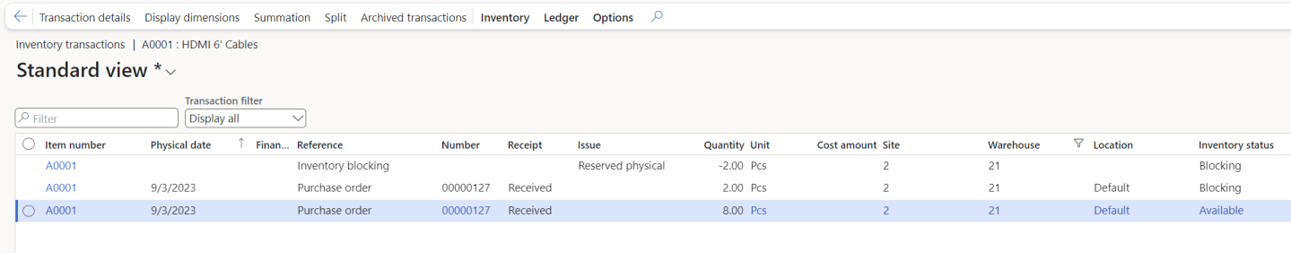 Block Inventory How to block inventory during product receipt for Basic Warehouses