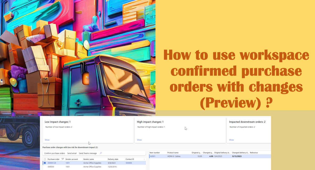 How to use workspace confirmed purchase orders with changes (Preview) ?