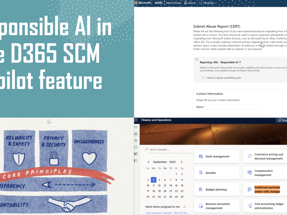 Responsible AI in the D365 SCM copilot feature